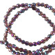 Faceted glass beads 2mm round Purple ab coating